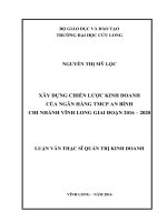 Xây dựng chiến lược kinh doanh cho ngân hàng TMCP an bình chi nhánh vĩnh long giai đoạn 2016  2020 