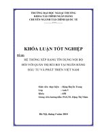 Hệ thống xếp hạng tín dụng nội bộ đối với quản trị rủi ro tại ngân hàng đầu tư và phát triển việt nam