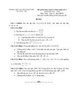 Đề  kiểm tra chất lượng học kỳ 1 môn toán lớp 10  có đáp án chi tiết