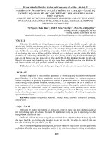 NGHIÊN cứu ẢNH HƯỞNG của các THÔNG số vật LIỆU và CHẾ độ cắt đến độ NHÁM bề mặt CHI TIẾT máy KHI mài TRÒN NGOÀI THÉP hợp KIM 
