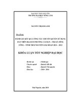 Đánh Giá Kết Quả Công Tác Chuyển Quyền Sử Dụng Đất Trên Địa Bàn Phường Cải Đan – Thị Xã Sông Công – Tỉnh Thái Nguyên Giai Đoạn 2011 – 2013