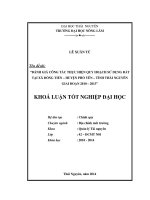 Đánh Giá Công Tác Thực Hiện Quy Hoạch Sử Dụng Đất Tại Xã Đồng Tiến – Huyện Phổ Yên – Tỉnh Thái Nguyên Giai Đoạn 2010 – 2013