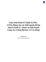 Giáo trình kinh tế chính trị mác   lênin (dùng cho các khối ngành không chuyên kinh tế   quản trị kinh doanh trong các trường đại học và cao đẳng) 