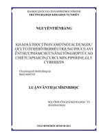 KHẢO SÁT ĐỘC TÍNH VÀ MỘT SỐ TÁC DỤNG DƯỢC LÝ CÓ THỂ HỖ TRỢ ĐIỀU TRỊ UNG THƯ CỦA VIÊN THỰC PHẨM CHỨC NĂNG TỔNG HỢP TỪ CAO CHIẾT CAPSAICIN, CURCUMIN, PIPERINE, GLYCYRRHIZIN