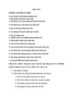 THỰC TRẠNG XÂY DỰNG KẾ HOẠCH VÀ CHÍNH SÁCH NHÂN LỰC CỦA CÔNG TY MAY 10