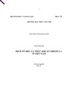 DỊCH TỄ HỌC LỴ TRỰC KHUẨN SHIGELLA Ở VIỆT NAM