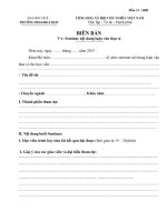 Biên bản Seminar nội dung luận văn thạc sĩ