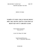 NGHIÊN CỨU PHẪU THUẬT NỘI SOI TRONG ĐIỀU TRỊ U BUỒNG TRỨNG LÀNH TÍNH TẠI BỆNH VIỆN 198 TỪ 1/2006 ĐẾN 12/2010