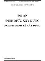 Đồ án định mức xây dựng  ngành kinh tế xây dựng