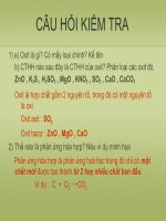 Bài 27: Điều chế khí oxi –phản ứng phân hủy