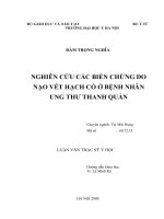 NGHIÊN CỨU CÁC BIẾN CHỨNG DO NẠO VÉT HẠCH CỔ Ở BỆNH NHÂN UNG THƯ THANH QUẢN