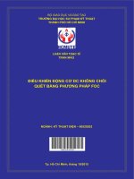 Điều khiển động cơ DC không chổi quét bằng phương pháp FOC 