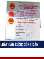 Bài giảng Cấp giấy căn cước công dân 2016