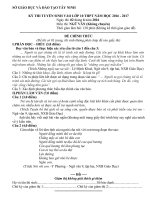 Đề thi tuyển vào lớp 10 - Ngữ văn - năm học 2016-2017 của tỉnh Tây Ninh