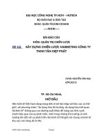 Tiểu luận xây dựng chiến lược phát triển công ty tân hiệp PHát