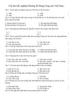 Câu hỏi trắc nghiệm đường lối đảng cộng sản việt nam