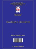 Tối ưu công suất hệ thống pin mặt trời 