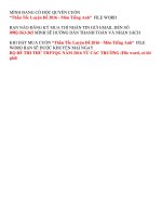 (File Word) Thân tốc luyện đề THPTQG 2016 - Môn Tiếng Anh
