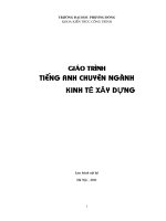 Giáo trình tiếng anh chuyên ngành kinh tế xây dựng