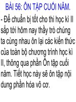 Bài 56: ÔN TẬP CUỐI NĂM