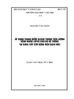 ÁP DỤNG THANG ĐIỂM SLEDAI TRONG TIÊN LƯỢNG BỆNH NHÂN LUPUS BAN ĐỎ HỆ THỐNG TẠI KHOA CẤP CỨU BỆNH VIỆN BẠCH MAI