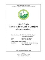 Báo cáo thực tế rèn nghề 1 - ĐH Nông Lâm