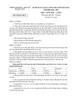 Đề và Đáp án thi HSG Sinh 8 (15-16)