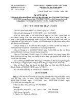 QUYet dinh phe duyet bo sung du toan cho van du 