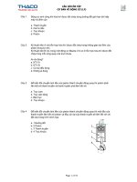 Câu hỏi ôn thi vào THACO TRƯỜNG HẢI động cơ