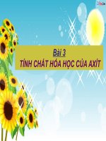 Bài 3: Tính chất hóa học của axit