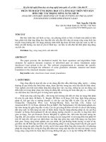 PHÂN TÍCH đáp ỨNG ĐỘNG học của ỐNG đặt TRÊN nền đàn hồi CHỊU tải TRỌNG SÓNG XUNG KÍCH ANALYSIC DYNAMIC RESPONSE OF TUBE PUTTING ON THE ELASTIC FOUNDATION UNDER SHOCKWAVE LOAD 