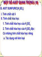 Bài 4: Một số axit quan trọng (tt)