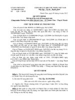 QUYet dinh phe duyet bo sung du toan 