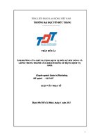 ảnh hưởng của chất lượng dịch vụ đến sự hài lòng và lòng trung thành của khách hàng sử dụng dịch vụ ADSL