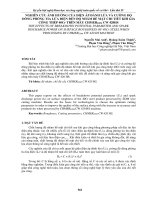 NGHIÊN cứu ẢNH HƯỞNG của điện áp ĐÁNH lửa và CƯỜNG độ DÒNG PHÓNG TIA lửa điện đến độ NHÁM bề mặt CHI TIẾT KHI GIA CÔNG THÉP 40cr TRÊN máy CHMEREDM CW 420HS   THE EFFECTS OF BREAKDOWN POTENTIAL PARAMETER AND SPARK DISCHARGE POWER ON SURFACE  