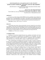 FINITE ELEMENT MODELING AND SIMULATION OF THE GRINDING PROCESS mô HÌNH hóa và mô PHỎNG QUÁ TRÌNH mài BẰNG PHƯƠNG PHÁP PHẦN tử hữu hạn 