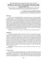 NGHIÊN cứu ẢNH HƯỞNG vị TRÍ tấm PHÂN PHỐI KHÍ lỗ TRÒN đến TRƯỜNG DÒNG CHẢY CHẤT KHÍ TRONG lọc bụi TĨNH điện TRÊN mô HÌNH CFD 
