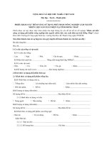 PHIẾU KHẢO SÁT TIỀM NĂNG SỬ DỤNG PHẾ PHẨM NÔNG NGHIỆP LÀM NGUỒN NHIÊN LIỆU SẢN XUẤT ĐIỆN TẠI TỈNH ĐỒNG THÁP