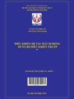 Điều khiển hệ tay máy di động dùng bộ điều khiển trượt 