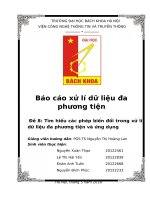 Tìm hiểu các phép biến đổi trong xử lý dữ liệu đa phương tiện và ứng dụng