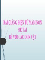 Bài giảng điện tử mầm non Lớp nhà trẻ đề tài Bé với các con vật