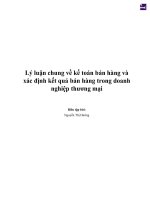 Lý luận chung về kế toán bán hàng và xác định kết quả bán hàng trong doanh nghiệp thương mại 