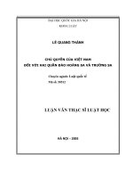 Chủ quyền của việt nam đối với hai quần đảo hoàng sa và trường sa  luận văn ths  luật