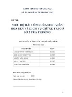 Nghiên cứu mức độ hài lòng của sinh viên hoa sen về dịch vụ giữ xe tại CS2 quang trung 