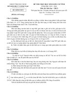 đề và đáp án chi tiết HSG - sinh học 9- năm 2016