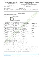 Đề thi thử THPT QG môn hóa trường THPT long xuyên – an giang lần 3 – 2016