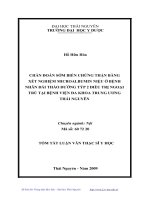 CHẨN ĐOÁN SỚM BIẾN CHỨNG THẬN BẰNG XÉT NGHIỆM MICROALBUMIN NIỆU Ở BỆNH NHÂN ĐÁI THÁO ĐƯỜNG TÝP 2 ĐIỀU TRỊ NGOẠI TRÚ TẠI BỆNH VIỆN ĐA KHOA TRUNG ƯƠNG THÁI NGUYÊN