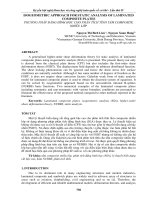 ISOGEOMETRIC APPROACH FOR STATIC ANALYSIS OF LAMINATED COMPOSITE PLATES PHƯƠNG PHÁP ĐẲNG HÌNH học CHO PHÂN TÍCH TĨNH tấm COMPOSITE NHIỀU lớp 