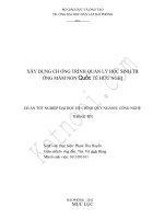 Đồ án xây dựng chương trình quản lý học sinh trường mầm non quốc tế hữu nghị 