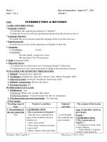 GIÁO ÁN TIẾNG ANH 7 Unit 1